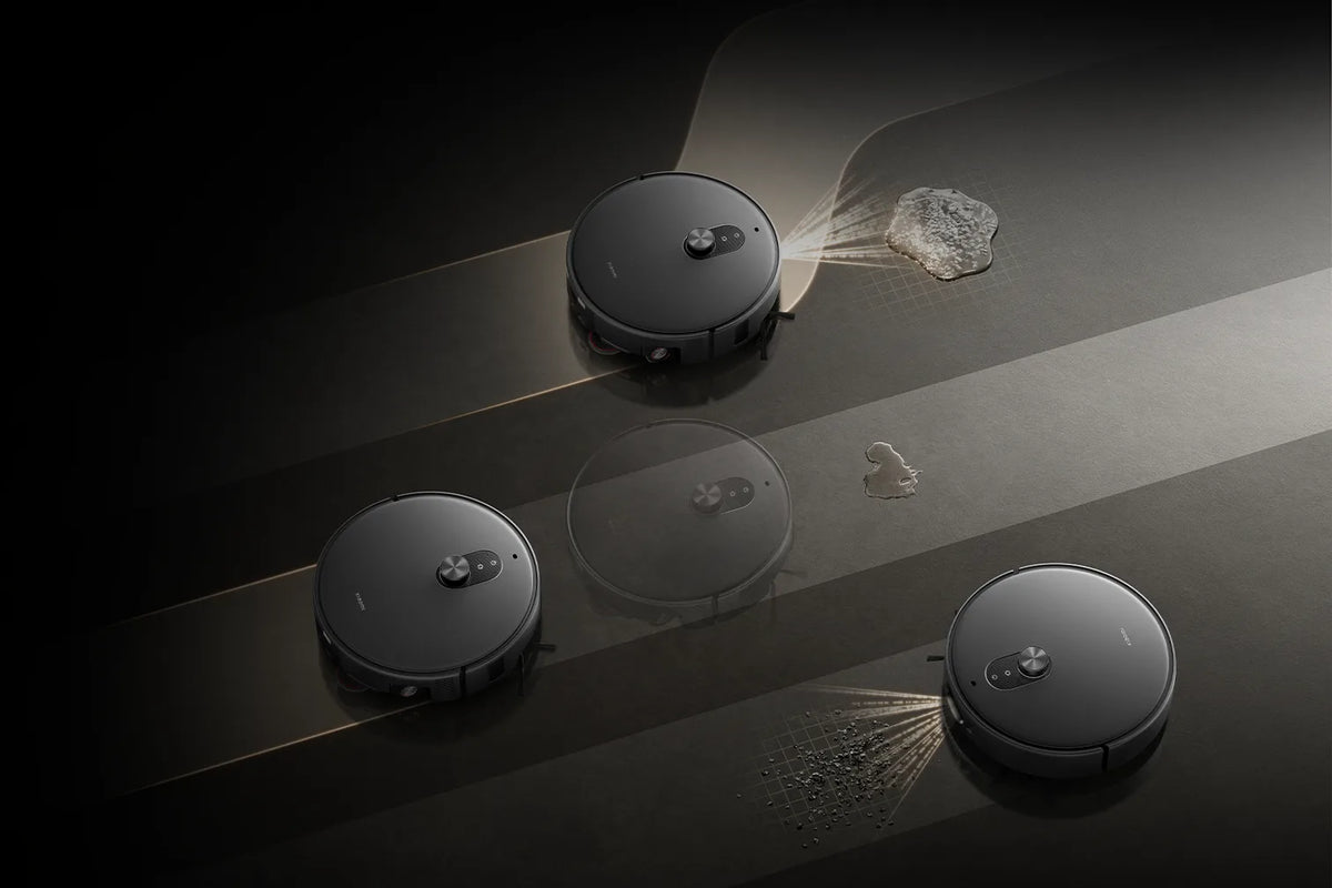 Vlekken en obstakels op de vloer, herkend door de Xiaomi Robot Vacuum 6 Max