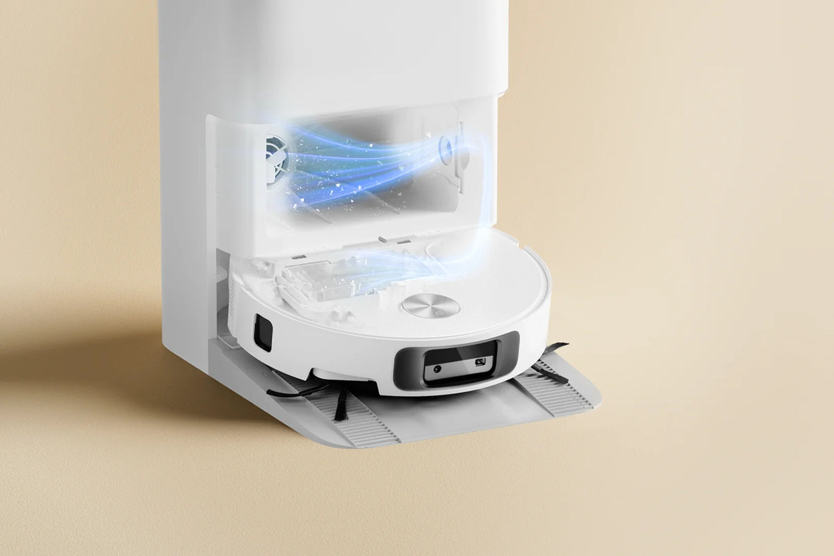 Station van de Xiaomi Robot Vacuum 6 droogt de rollermop met hete lucht