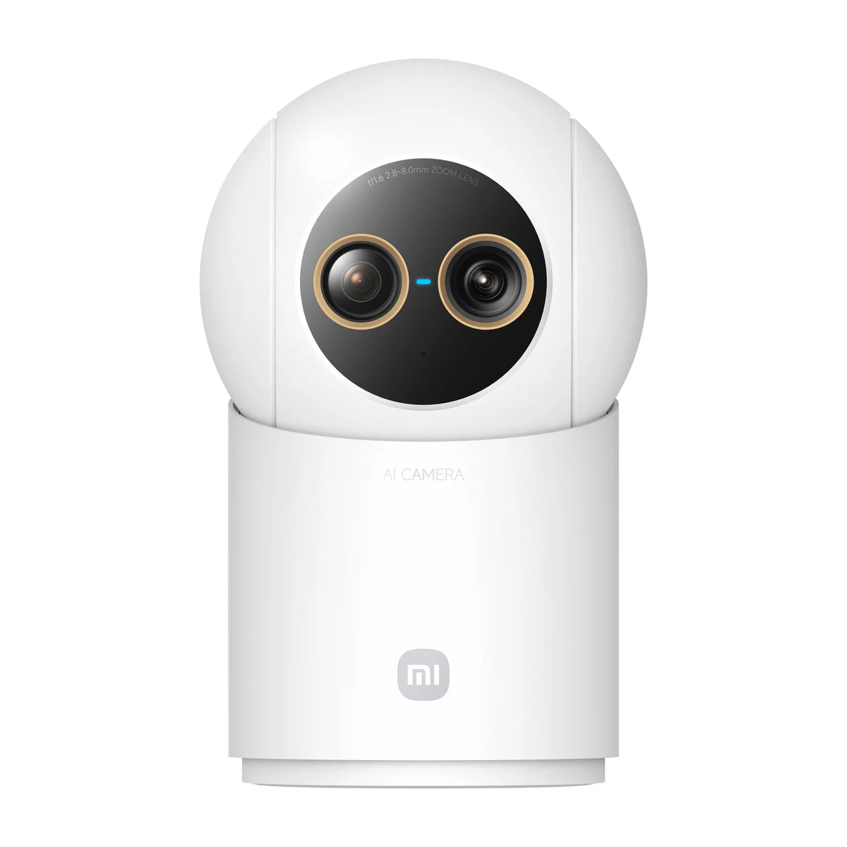 Xiaomi Smart Camera C701 Pro recht van voren, met de groothoek- en telelens