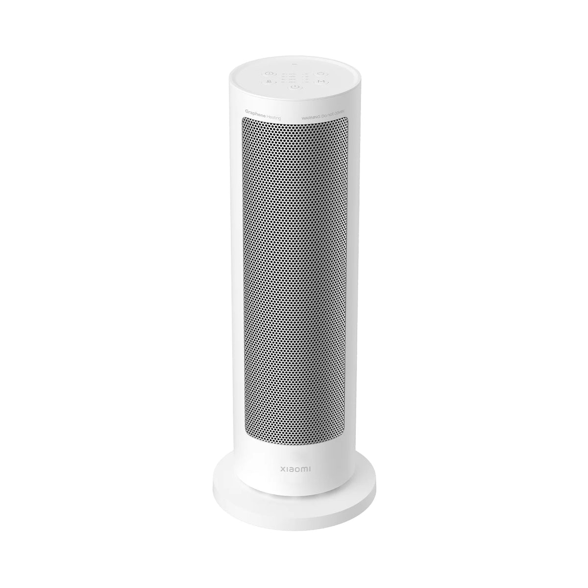 Xiaomi Smart Graphene Heater schuin van boven, met het bedieningspaneel op de bovenkant