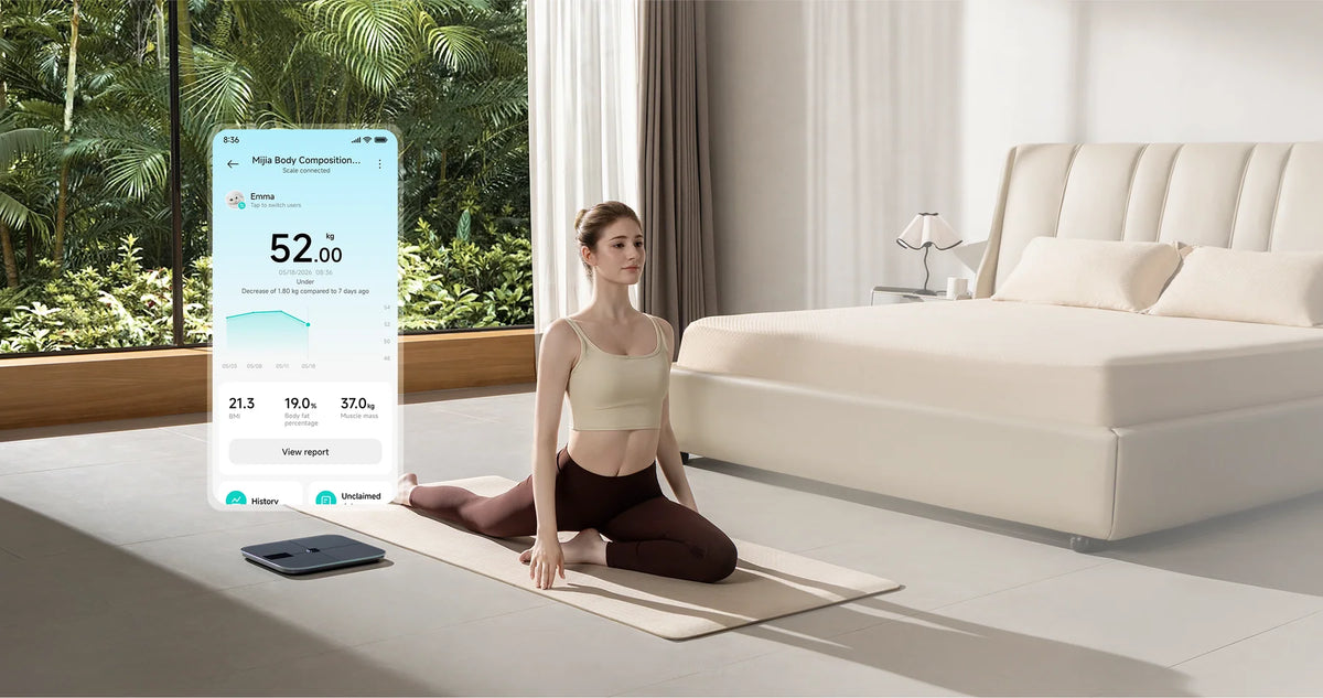 Meetresultaten van de Xiaomi Mijia Body Composition Scale S400 Pro in de Xiaomi Home app