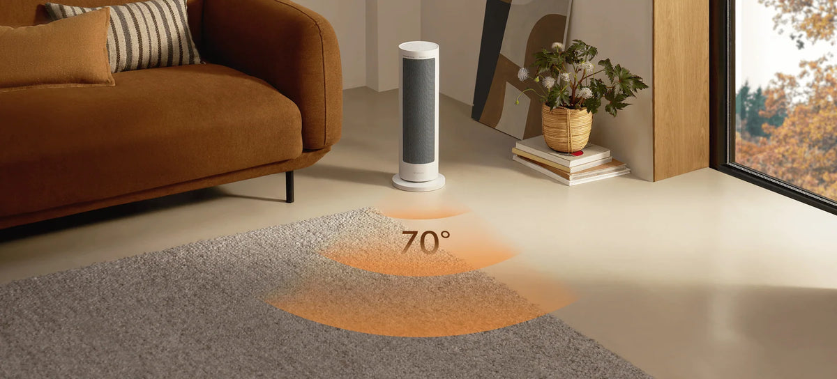 Xiaomi Smart Graphene Heater verdeelt de warmte met 70° oscillatie over het vloerkleed