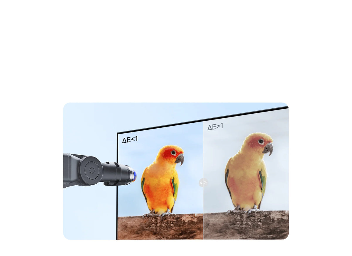 Kleurkalibratie van de Xiaomi 2K Monitor A27Qi 2026: Delta E onder 1 tegenover een ongekalibreerd beeld