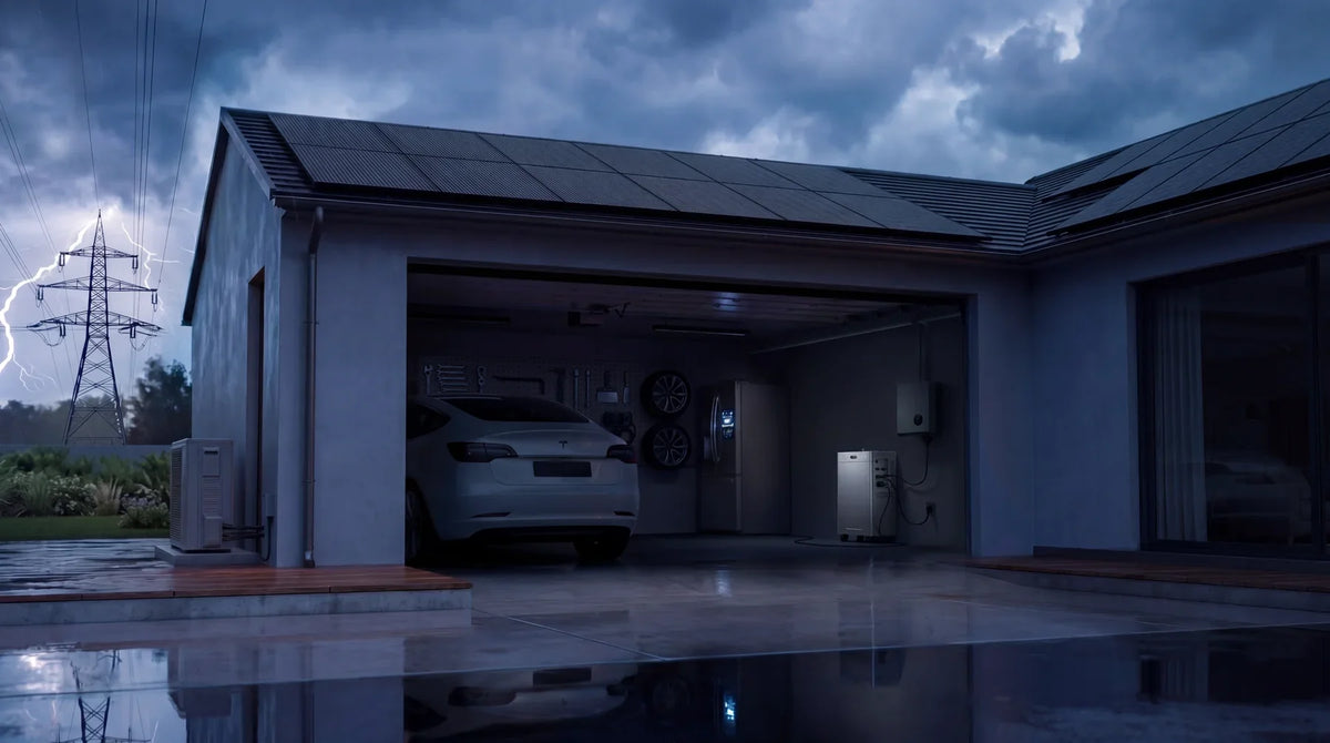 Apparaten blijven draaien op de Zendure SolarFlow 4000 Mix AC+ tijdens een stroomuitval in de avond