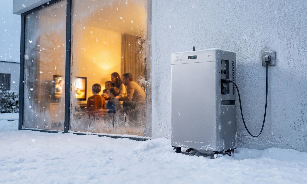 De Zendure SolarFlow 4000 Mix Pro werkt van min 20 tot 55 graden Celsius