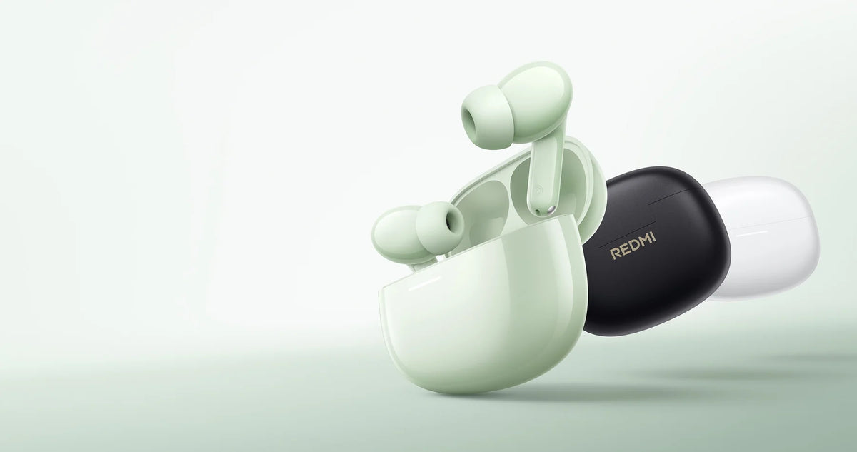 De Xiaomi Redmi Buds 8 in groen, zwart en wit