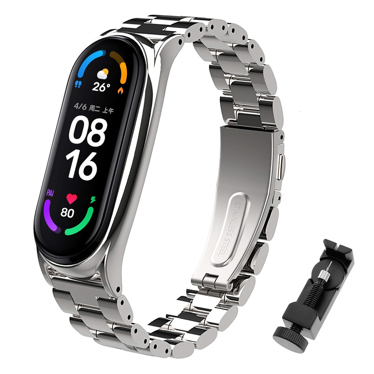 Xiaomi Mi Band 6 Gliederarmband aus Metall