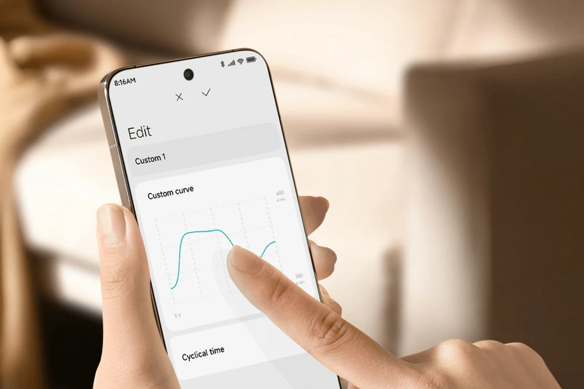 Eigen windcurve instellen voor de Xiaomi Mijia Smart Standing Fan Pro Slim in de Xiaomi Home app