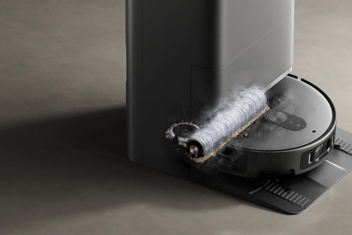 Xiaomi Robot Vacuum 6 Max in het station, waar de rollermop wordt gewassen